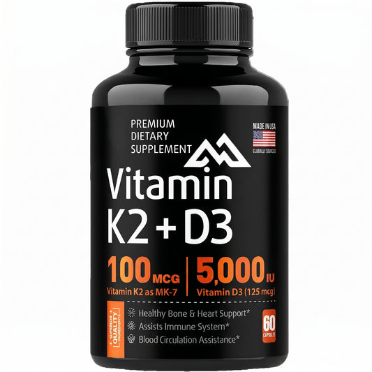 D3 + K2 Cellular Energy Spark | High-Potency Formula for Daily Stamina, Bone Strength & Heart Support